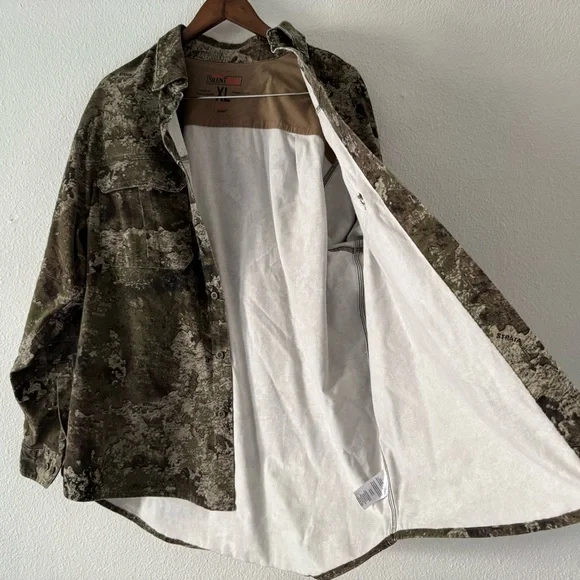 REDHEAD Silent-Hide Camo Button-Down Shirt XL True Timber Strata Outdoor Utility - Picture 4 of 16